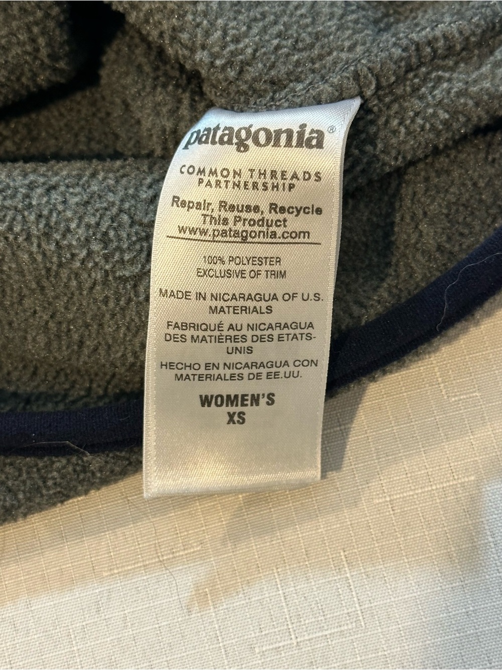 Patagonia Synchilla Snap-T Fleece Pullover Gray Navy Women’s XS - Picture 5 of 12